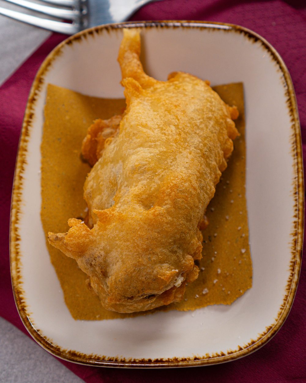 Fiore di zucca pastellato e fritto